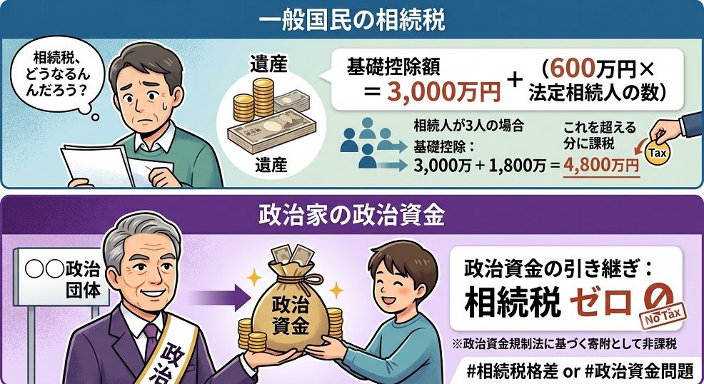 6HBpAhgwSs19761's tweet photo. はっきり言って相続税一般国民が過去55%支払ってきた訳だから、来年から一般国民0%・政治家.国会議員65%・宗教団体50%・外国人55%にすべきです。一般国民日露戦争の後からずっと支払ってます。
今現在一般国民より政治家.国会議員の報酬は6.4倍の報酬をもらっています。
お金を沢山稼いでいる人が相続税を払うべきです。