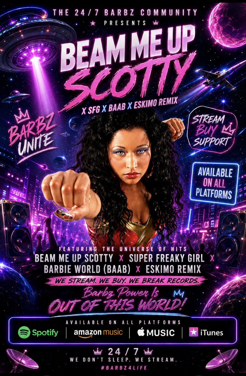 PrettyHustlerzz's tweet photo. Good Morning #Barbz ๐
๐งTodayโs Streaming Focus Is ๐ง
#BMUS X #BAAB X #SFG X #PF2 Ft Trinidad Killa ๐น๐น #EskimoRemix
Ft โข @NICKIMINAJ !
Please Add All Of @NICKIMINAJ Discography To All Your Daily Streaming Playlists ๐ง๐
๐ง๐Streaming Playlists ๐๐ง
#BMUS โข https://t.co/jrxxLazbjx
๐๐โข #BMUS X #BAAB X #SFG
Ft #EskimoRemix Spotify Boost Mix โข https://t.co/966kZq3Bqk
๐๐โข #BMUS X #PF2 โข https://t.co/chk0bmpjfp
๐๐โข #BMUS X #BAAB โข https://t.co/DTxUZXaMBF
๐๐โข #BMUS X #QueenRadio โข https://t.co/8oL43AwGtF
๐๐โข Support โข #StreamNicki ๐
#NickiMinaj #BAAB #SFG #PF2 #EskimoRemix #Barbz