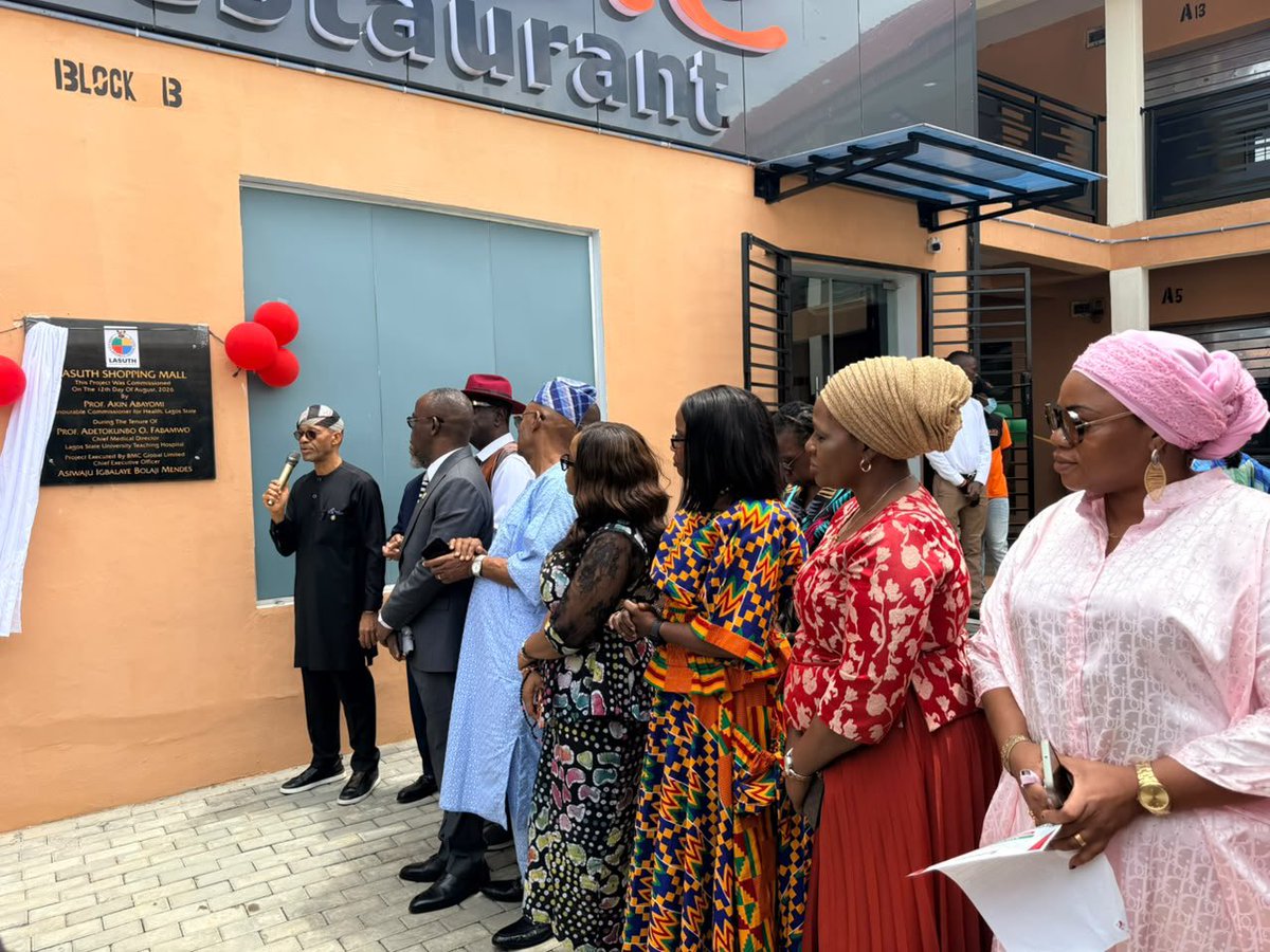 ProfAkinAbayomi's tweet photo. I had the pleasure of joining the LASUTH family for the commissioning of a new facility delivered through a public private partnership.

It was a refreshing occasion. In the midst of the daily demands of healthcare, it is good to pause, celebrate progress and recognise the people whose work keeps our health system moving forward.

The new mall is an important addition to the LASUTH environment. With an array of vendors and services that will cater to the needs of staff, patients and visitors, it will make the hospital experience more convenient and create a more vibrant environment within the institution. The vision is to gradually develop LASUTH into a one stop, all inclusive medical village where healthcare and the essential services that support patients, families and staff can be found within the same ecosystem.

I particularly want to commend the leadership and entire team at LASUTH for the remarkable work being done to transform the institution. The recent achievements in advanced surgical care, including procedures that had not previously been performed in Lagos, are a clear demonstration of what is possible when we invest in people, infrastructure, technology and the right partnerships.

Our vision is clear: Lagos must continue to build a health system where people can access high quality care that meets international standards without having to travel outside the country to receive it.

Public private partnerships are an important part of that journey. Government cannot and should not do everything alone. By bringing together public sector infrastructure and patronage with private sector investment, expertise and innovation, we create opportunities to improve services, create jobs and strengthen healthcare delivery.

LASUTH remains a critical part of this transformation, and we will continue to support its growth as a Centre of Excellence in healthcare.

And yes, I also look forward to taking up Professor Adekoya’s invitation to Okele Restaurant. After all, not every problem we solve has to be a healthcare problem.