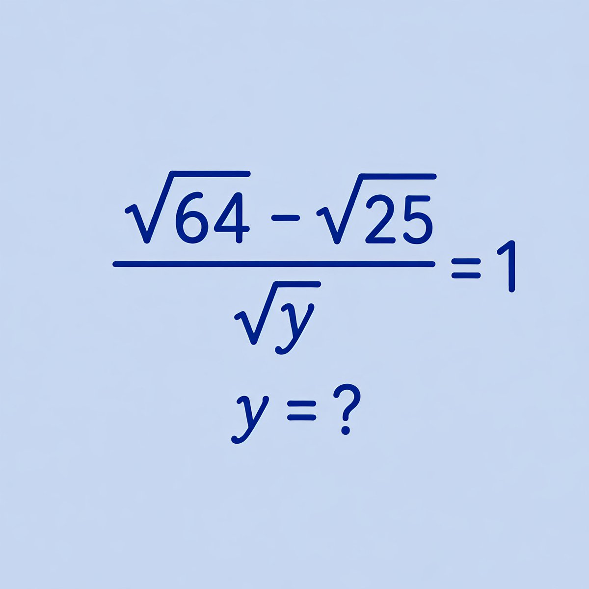 farman4x's tweet photo. If you can solve this in 10 seconds, your math skills are elite.👽 

What’s  y? https://t.co/50NUfCw5wX