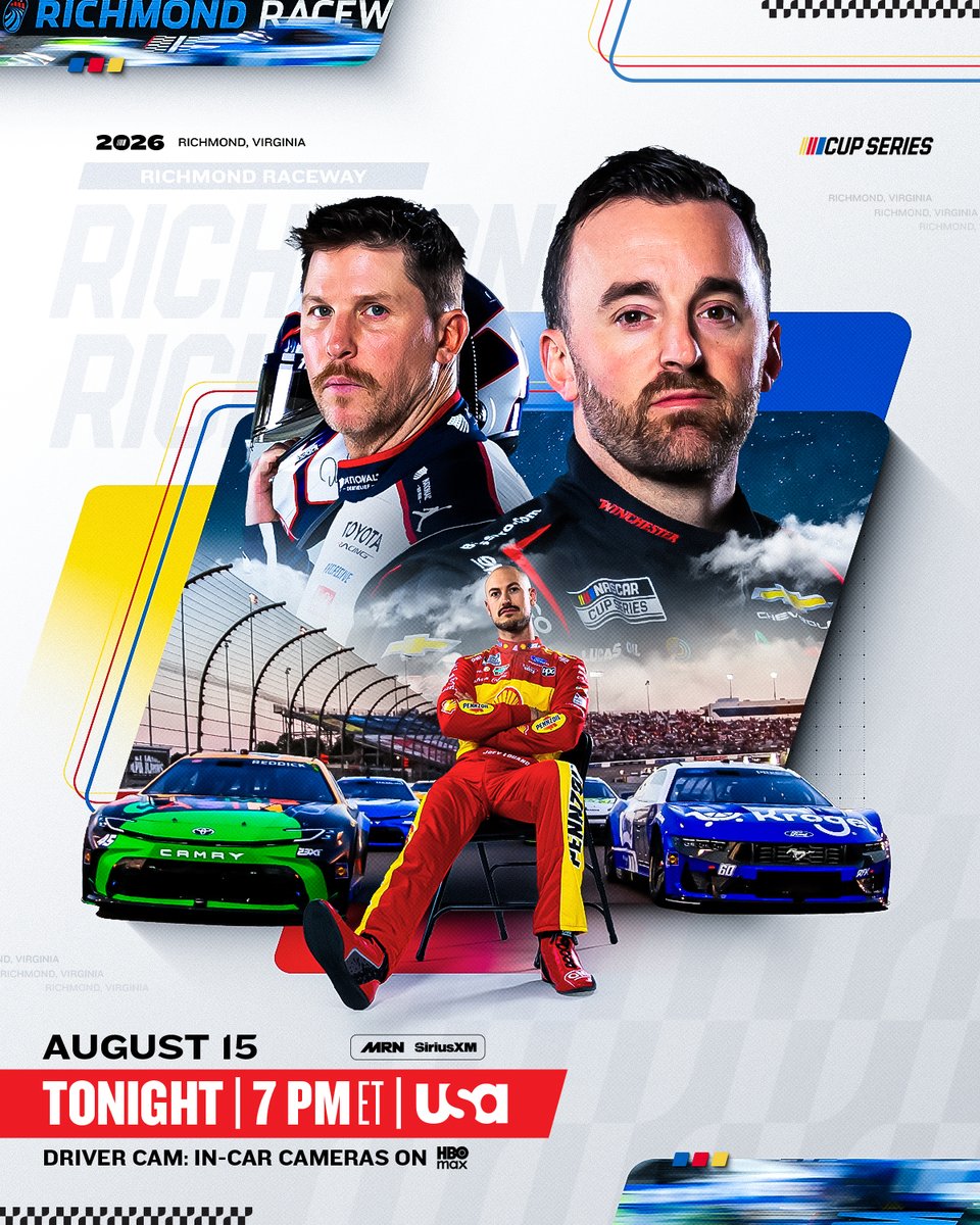 NASCAR's tweet photo. Short track. Big stakes.

With three races to go until The Chase, every point matters at @RichmondRaceway. https://t.co/vnGzTG8p31