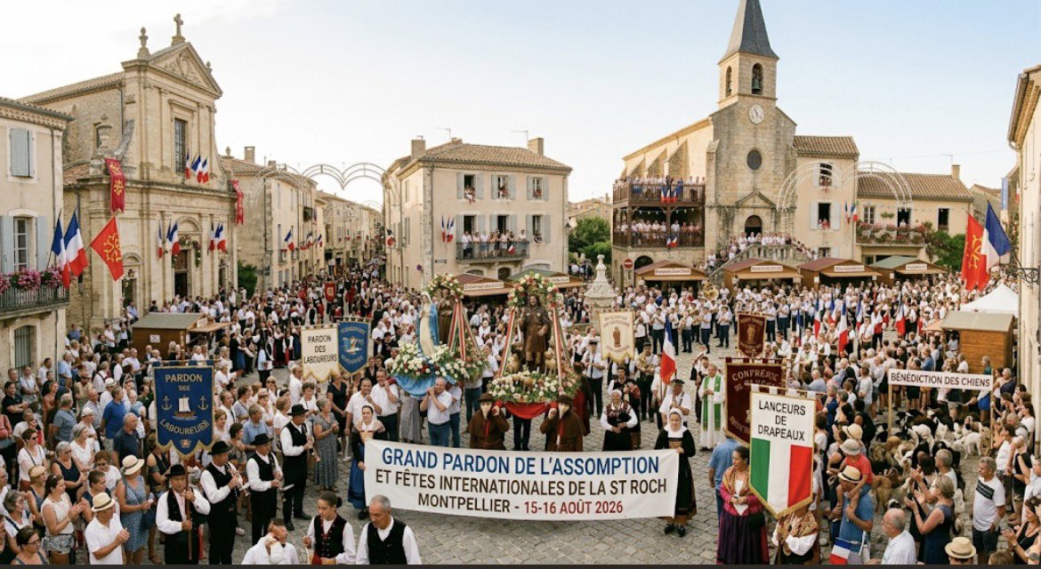 houeesandra's tweet photo. 🕊️ Au cœur des traditions montpelliéraines pour la Saint-Roch et le Grand Pardon ! Belle fête à tous ! ✨

#Montpellier #SaintRoch #FeteDeLaSaintRoch #Assomption #GrandPardon https://t.co/JyJV8ZQ2eF