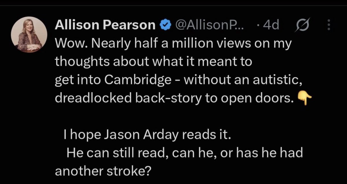 richardpbacon's tweet photo. I will never really understand what happened to @AllisonPearson https://t.co/IpWRbtU3Vc