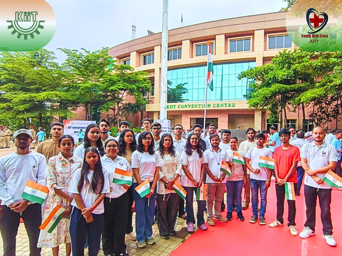 yrckiit_bbsr's tweet photo. YRC KIIT volunteers celebrated the spirit of freedom, unity, and patriotism this Independence Day.
Together, let us honour our nation and contribute towards a stronger, brighter India.
Happy Independence Day!🇮🇳

#IndependenceDay #YRCKiit #ProudIndian #KIIT #AzadiKaAmritMahotsav https://t.co/34ktpi4QjH