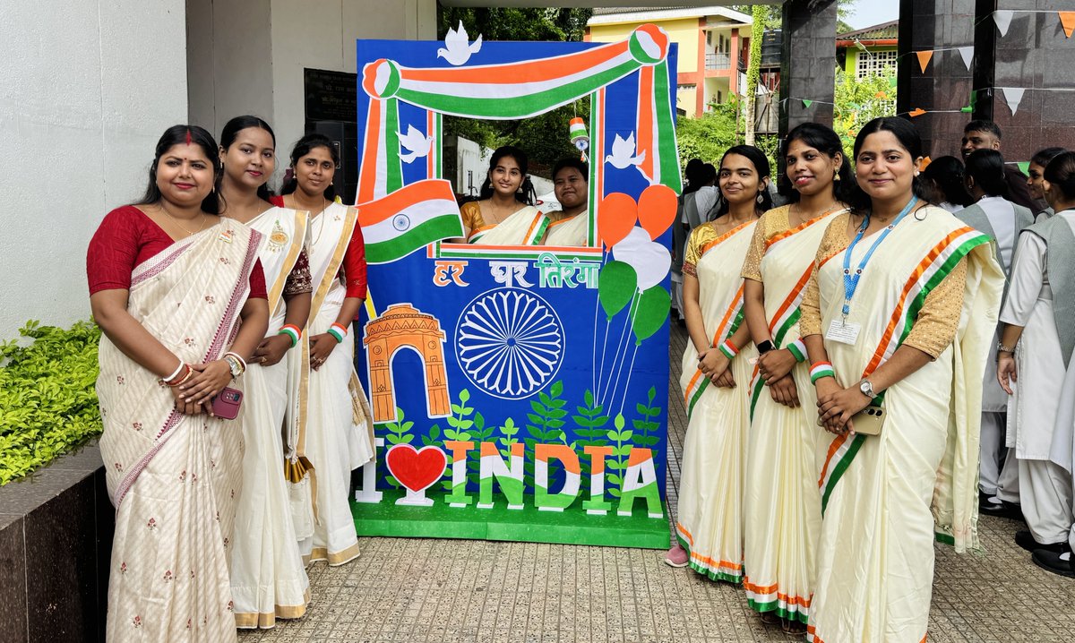 TGCE_PORTBLAIR's tweet photo. From the soulful rendition of Vande Mataram and hoisting of the Tricolour to the National Anthem, Principal’s Address, Unity Pledge, Freedom Struggle Re-enactment, Patriotic Song and Youth Address, the TGCE fraternity celebrated Independence Day with pride and patriotism. https://t.co/FUEbV58tle