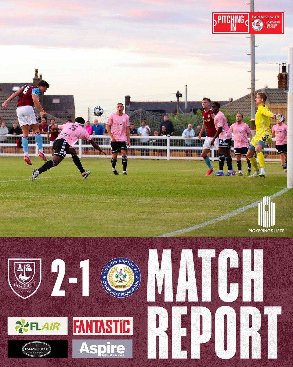 Emley_AFC's tweet photo. Match Report  

Emley bounced back from Tuesday’s defeat, beating Curzon Ashton 2-1 under the Fantastic Media Welfare Ground lights! 

The Pewits took their chances when it mattered to claim all three points! 

https://t.co/nzgj3OOLue

#UTP #Emley https://t.co/G5FhsvennD