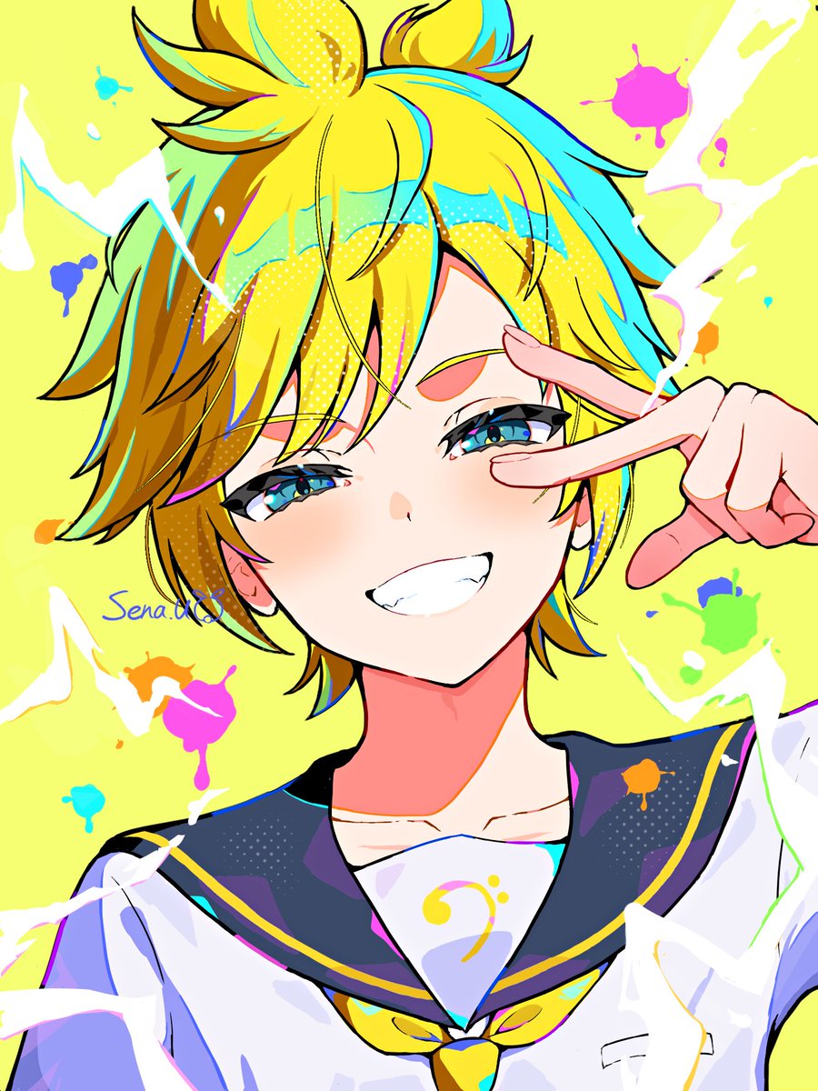 sena0708o_o's tweet photo. #鏡音レン
レンくんピース⭐️ https://t.co/xn4mfv3pfp