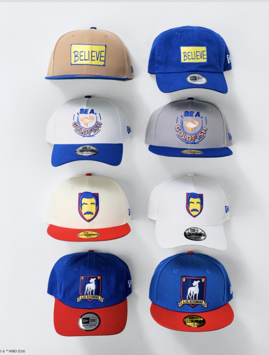 tedlassonews's tweet photo. New Era (@NewEraCap) lunched a Ted Lasso Collection 
https://t.co/3ccAAUmFls https://t.co/IPTe9oCBK2