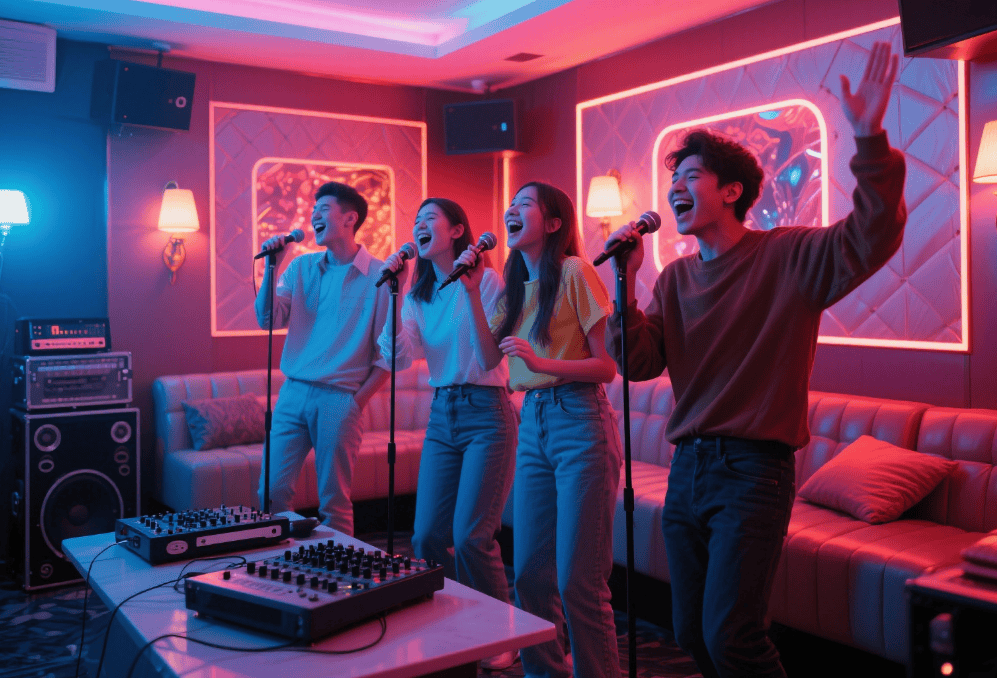 ilarraza's tweet photo. Feeling the vibe in the KTV tonight! Singing my heart out with friends—best way to unwind after a long week! #KTVFun #NightVibes https://t.co/dNRcmu846t