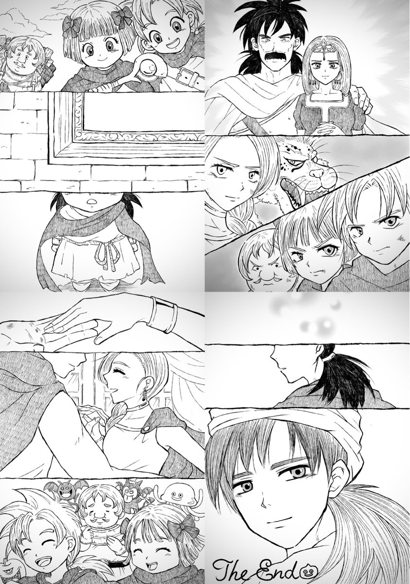 suisui0916's tweet photo. ドラクエⅤのエンディング見た後、主人公の半生を振り返りつついろいろ描いてました。
みんな幸せになってくれ🥺
#ドラクエ5
#ドラクエファンアート https://t.co/oTMdxyQnID
