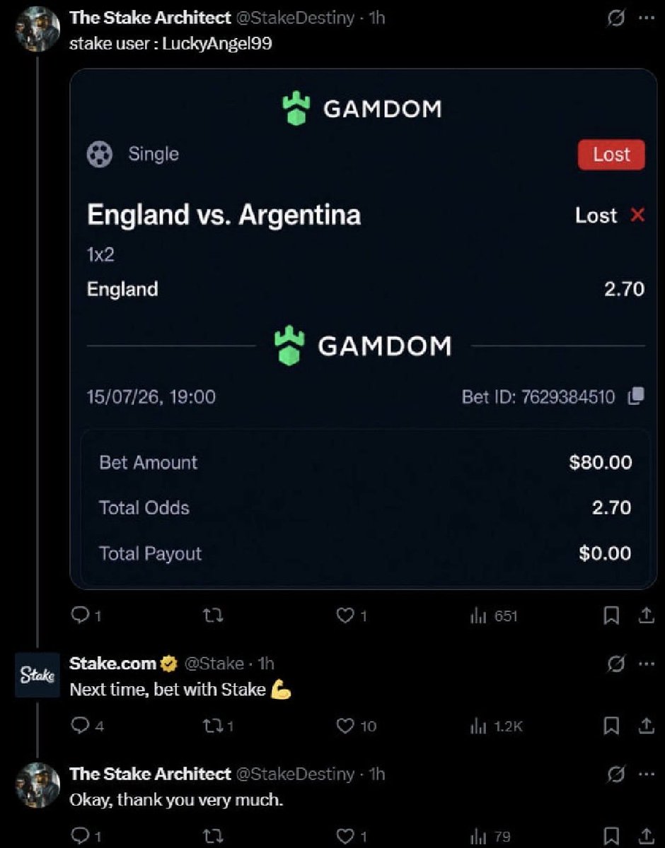 Rawon164757's tweet photo. England scored first, his sportsbook paid him nothing but stake still send him a tip 🙌
No one does it like stake 🐐 https://t.co/U17eob0QQA