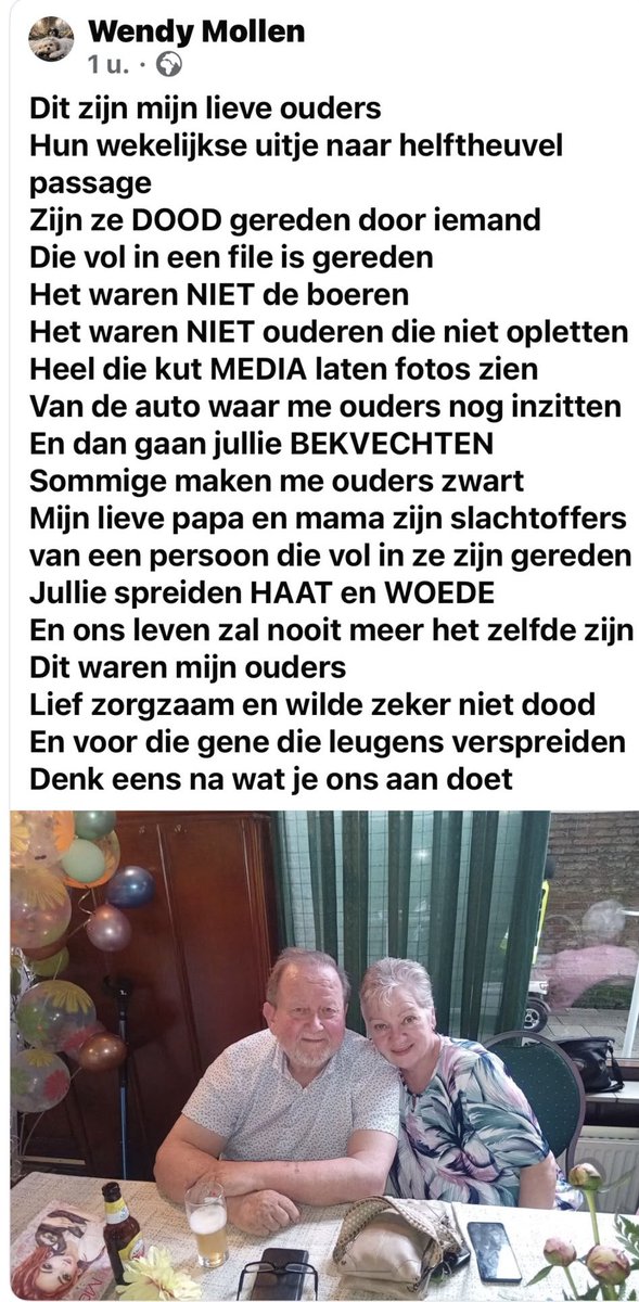 MissMel_12_'s tweet photo. Hun dochter vertelt en haalt zeer terecht fel uit. 

Wendy en familie, heel veel sterkte met dit zware verlies 🌹🌹
#A59 #file #media #politiek https://t.co/q5OIe0X0Ox