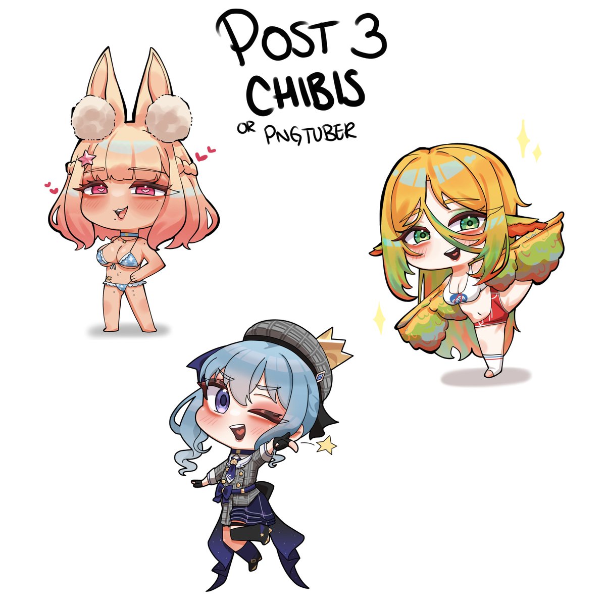 bbywashi's tweet photo. MEGASORTEO #Vgen VERIFICATION (POST 3)

CHIBI/PNGtuber

requisitos:
Follow ✅
Like 👍
RT 🔁
Comentario 💬

ACLARACIONES:
- las mismas que el post 1 y 2.
- COMENTAR CUÁL DE LOS DOS TE INTERESA.
- chibi max. 2 personajes.
- respondo dudas

(VER POST CITADO PARA MÁS OPCIONES) https://t.co/Tv68XB5iIg