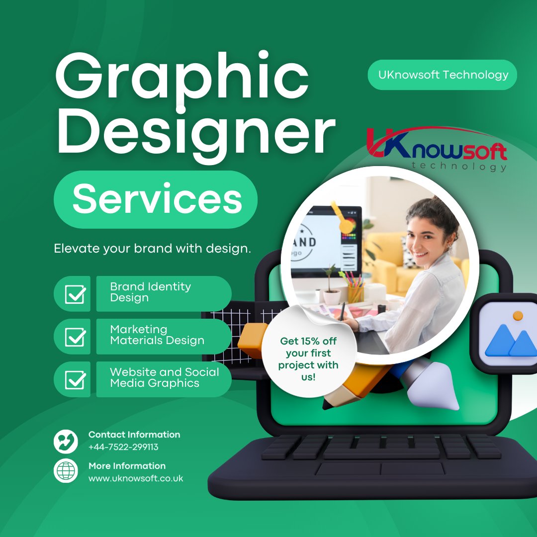 UknowSoft247's tweet photo. Elevate Your Brand with Professional Graphic Design Services

Contact Info:
📞 Phone: +44 7522 299113
📧 Email: info@uknowsoft.co.uk
🌐 Website: https://t.co/2LcBFHGgT0

#GraphicDesign #GraphicDesignServices #LogoDesign #BrandIdentity #SocialMediaDesign #MarketingDesign https://t.co/cxXfu8WU9f