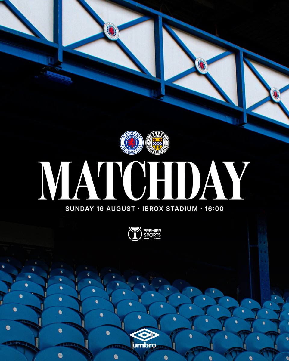 RangersFC's tweet photo. 👊 It's Matchday at Ibrox! 

📺 Live on @PremSportsTV https://t.co/7L278Sj79U