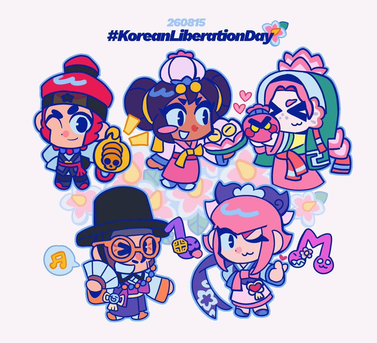 mueang_'s tweet photo. 광복절이니 한복입은 브롤러를 그리자! https://t.co/Dbo8wsgRPy