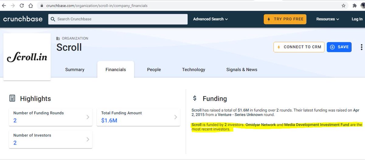 VijayGajeraO's tweet photo. 2. Yes, Supriya Sharma was in Norway. 

Her outfit, Scroll, is registered in the USA and is getting funded by Omidyar and Soros.

And none other than the Thakur Family Foundation. https://t.co/xGjNsopnsi