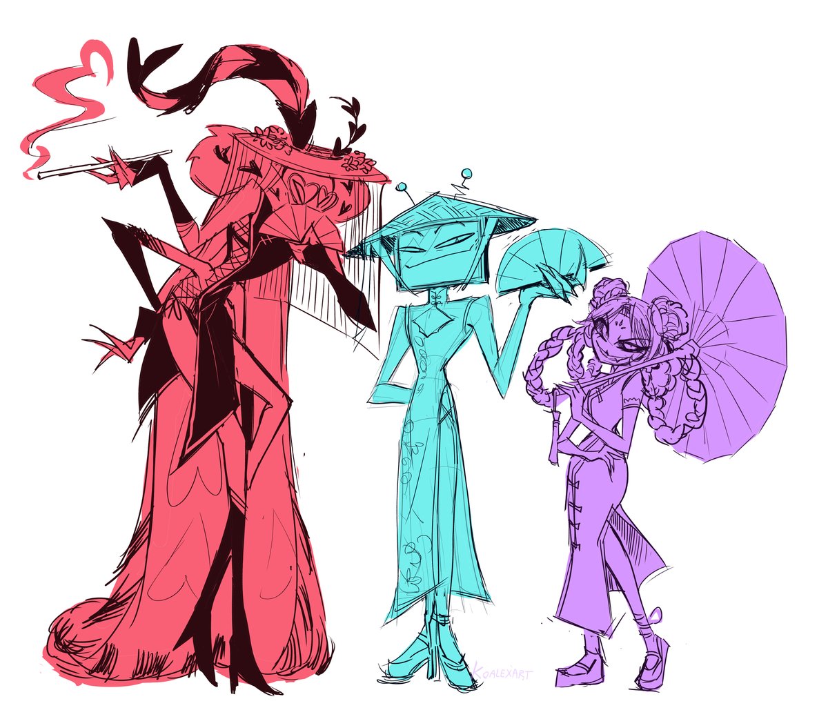 koalexart's tweet photo. noo vox you can't wear that wtf #hazbinhotel https://t.co/qVcbiOlpXR