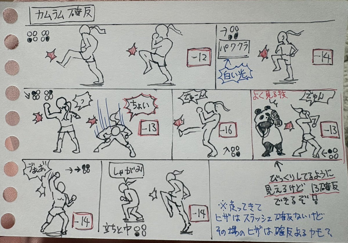 kouzukirio's tweet photo. 鉄拳8のツレのカムラムにボコボコになるのでそろそろ確反を覚えようと思います。
ということでちょっと勉強📚
カムラム確反難しい🤨 https://t.co/V6ppOxp9Z2