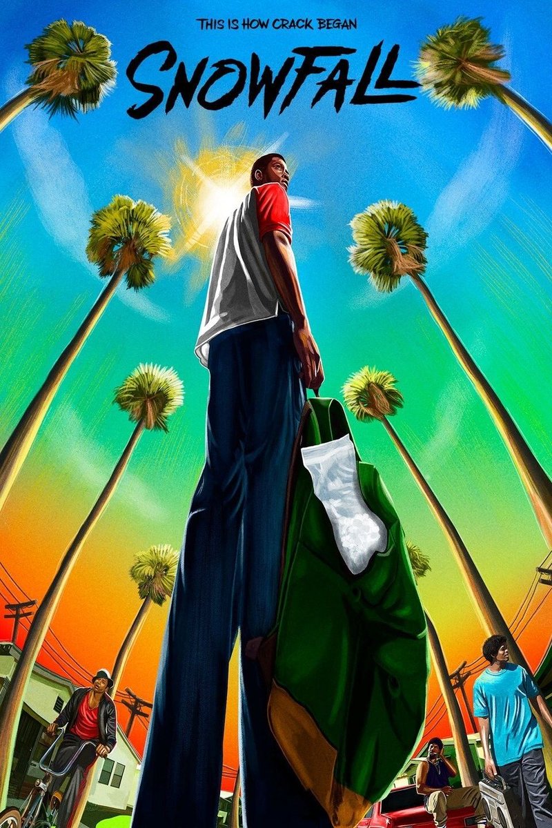 regelegorila's tweet photo. J'ai fini la saison 1 de Snowfall et c'est médiocre à souhait. On dirait une mauvaise telenovela et la série ne passe pas assez de temps avec Franklin (les meilleurs passages). Pas de mise en scène, la photo affreuse, acting mid, intrigues trop longues ... C'est le bordel.

Si y'a plus de Franklin a l'avenir je prends mais je ne vais pas regarder pour 30% de passages que je trouve corrects.