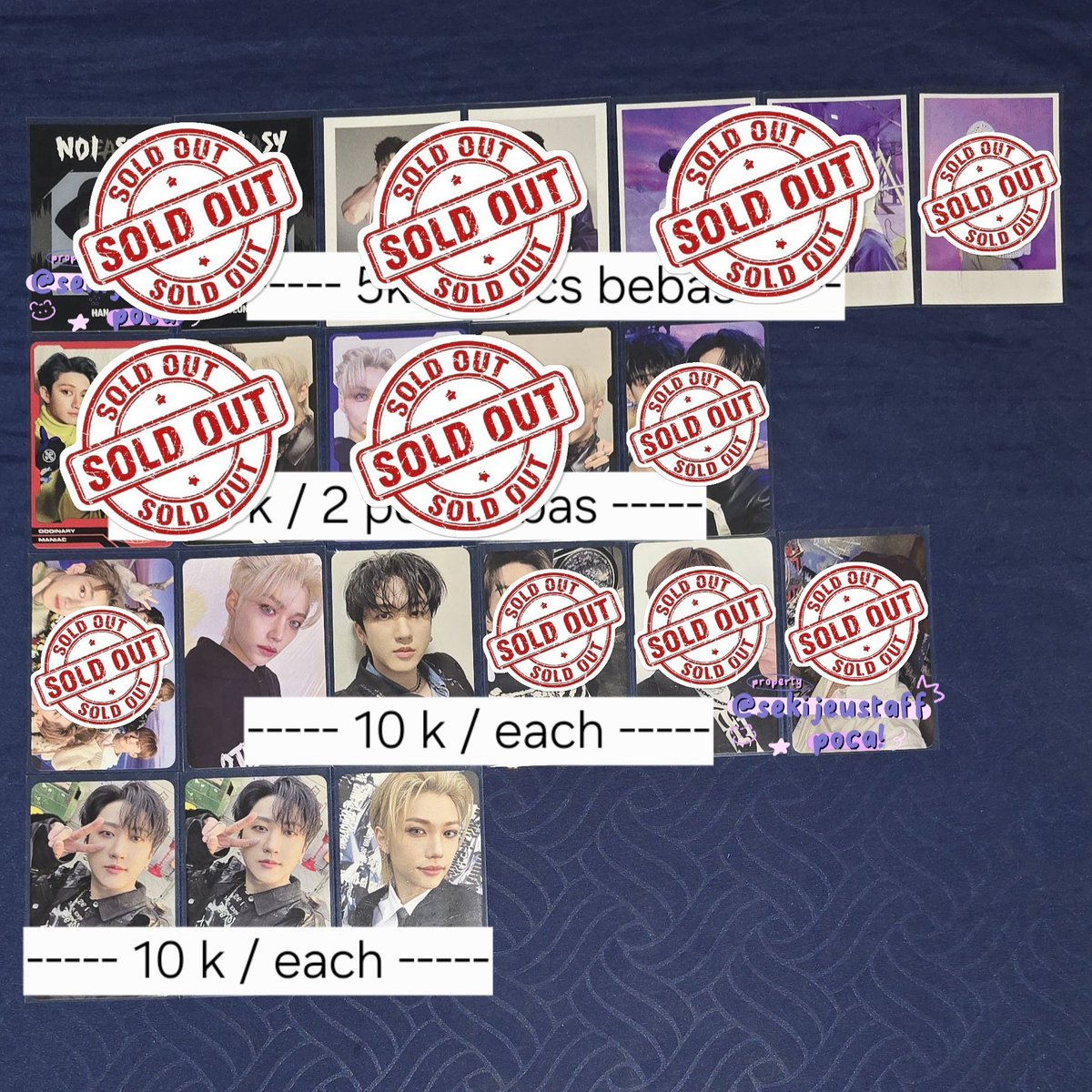 sekijeustaff's tweet photo. WTS pc skz

🏡 JakSel
📦 full shopee/splitpay
✅️ ww with INA address
💸 negotiable
❌️ exclude adm, pack

photocard straykids bangchan leeknow changbin hyunjin han felix seungmin in yzy wf makestar withmuu withdrama subk interpark soundwave shopee vc mmt clio noeasy #skzsell https://t.co/xuci7ozMOj