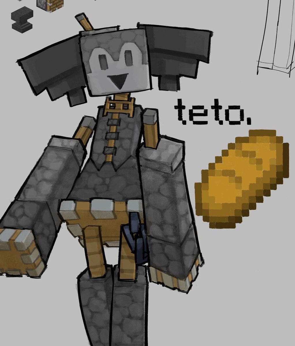 kings7823's tweet photo. This Teto Minecraft looks so much like Miku https://t.co/BlX7FcFBxK