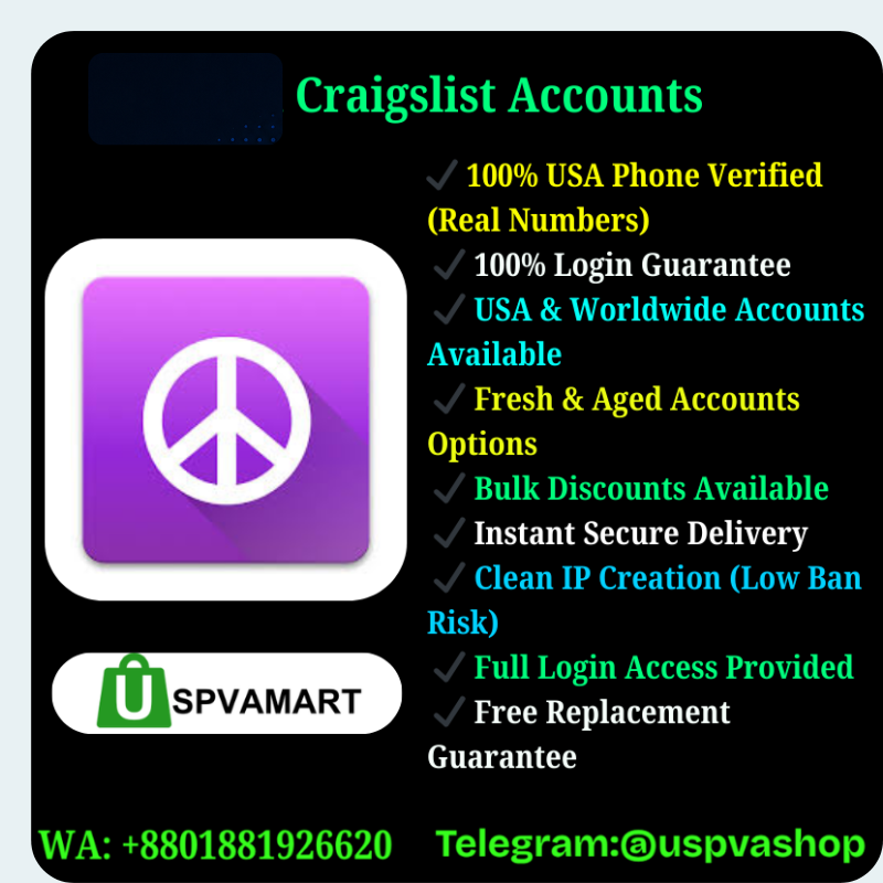uspvamart's tweet photo. 🔥 Buy Craigslist PVA Accounts 🇺🇸

✔️ USA +1 phone verified
✔️ Aged &amp; warmed profiles
✔️ Full email access
✔️ Bulk orders + replacement warranty
🔗 https://t.co/CCH5Ug92Cd
📲 WhatsApp: +8801881926620 |
Telegram: @uspvashop

#Awarapan #Awarapan #craigslistpva #buypva #USPVAMART https://t.co/mwDGAsZwGx