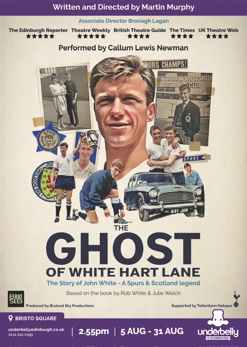 SteveArchibald8's tweet photo. Really looking forward to this show at the Edinburgh Fringe today, heard a lot of good things about it, what a player he was and what a tragedy !@robawhite look forward to catching up , Rob 🙋♂️ https://t.co/EViL2cplW9