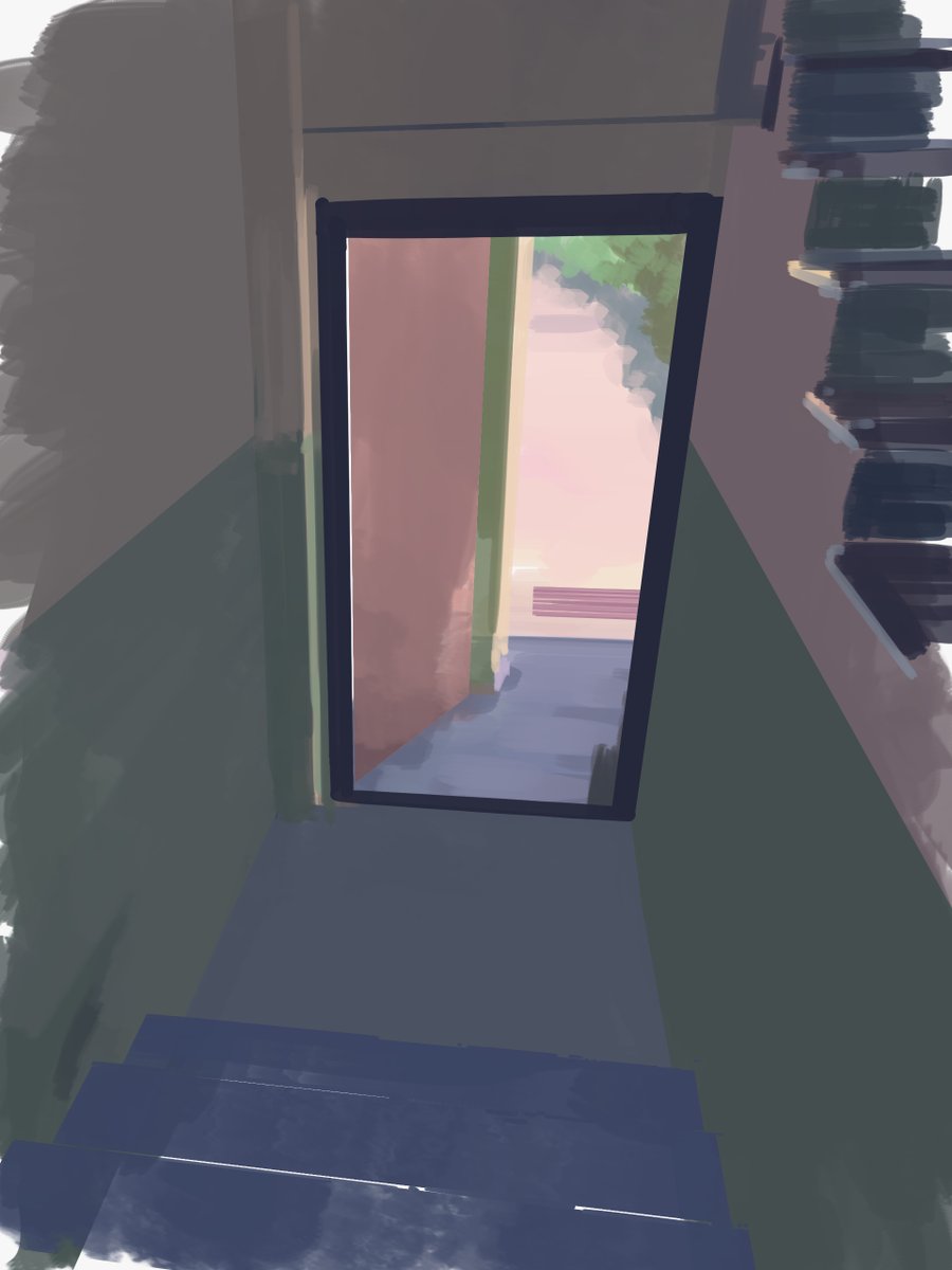 dsuV4sW8qYWHQVL's tweet photo. 入口を描きたくてぇ

←ラフ　　　　　　　　　　　→完成 https://t.co/4R9dJxMAKL