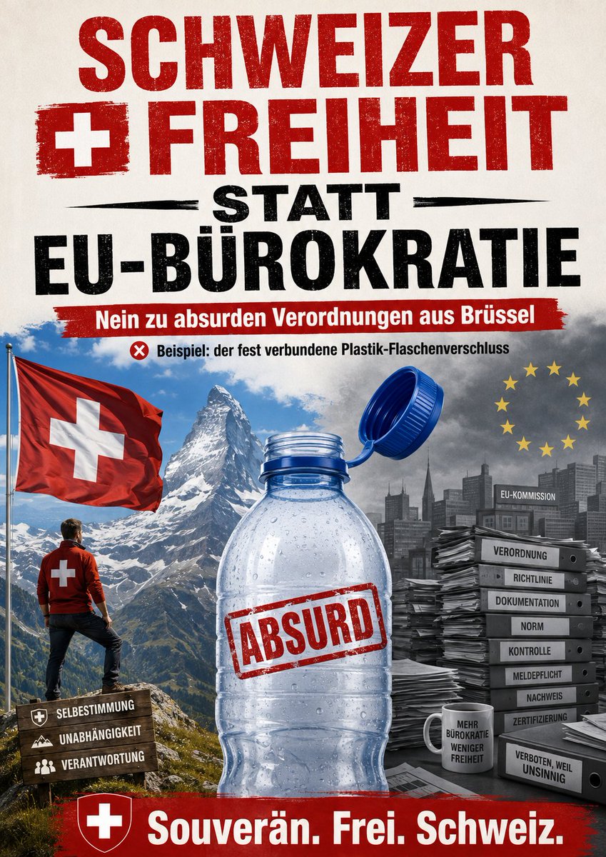 schweiz_first's tweet photo. Wie kann sich ein mündiger Schweizer Bürger dabei fühlen, bescheuerte EU-Gesetze automatisch übernehmen zu müssen? https://t.co/wXHaYFWMQQ