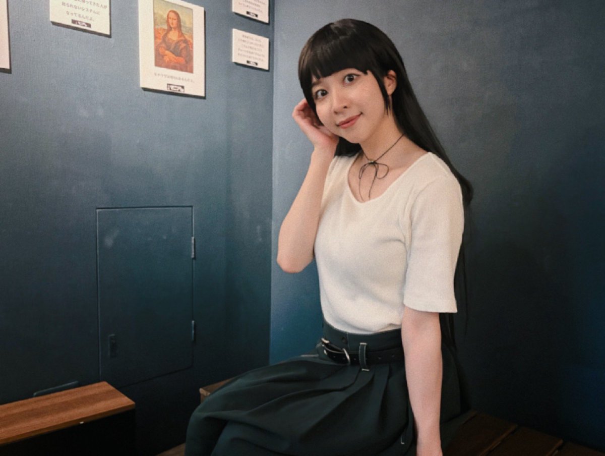 Taguchi_Niina's tweet photo. 「ダウナー系お姉さんにカスの嘘を流し込まれる展 #カスの嘘展 
ありがとうございました☺︎

それじゃあ、また。ここのベンチでね。 https://t.co/905yelCK4U
