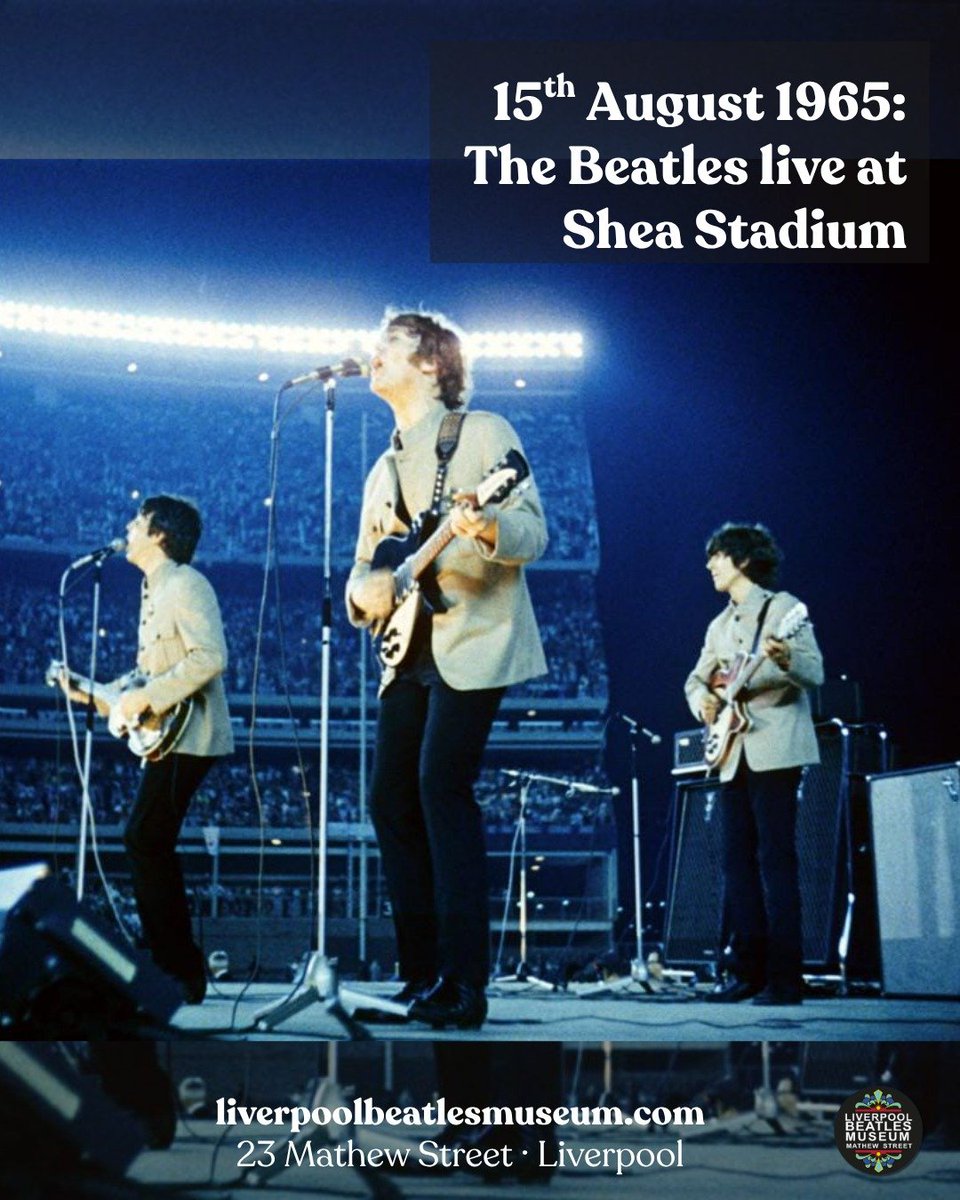 beatlesmuseum_'s tweet photo. On this day in 1965, The Beatles made history at New York’s Shea Stadium! 🇺🇸

Performing before a record-breaking crowd of 55,600 fans, the band played a 12-song set featuring ‘Twist and Shout’, ‘Ticket to Ride’, ‘A Hard Day’s Night’ and ‘Help!’ 🌟

The landmark concert showed that major stadium performances were possible and helped change the future of live music forever. The sound of thousands of screaming fans famously made it almost impossible for The Beatles to hear themselves play! 🎸🎙️
