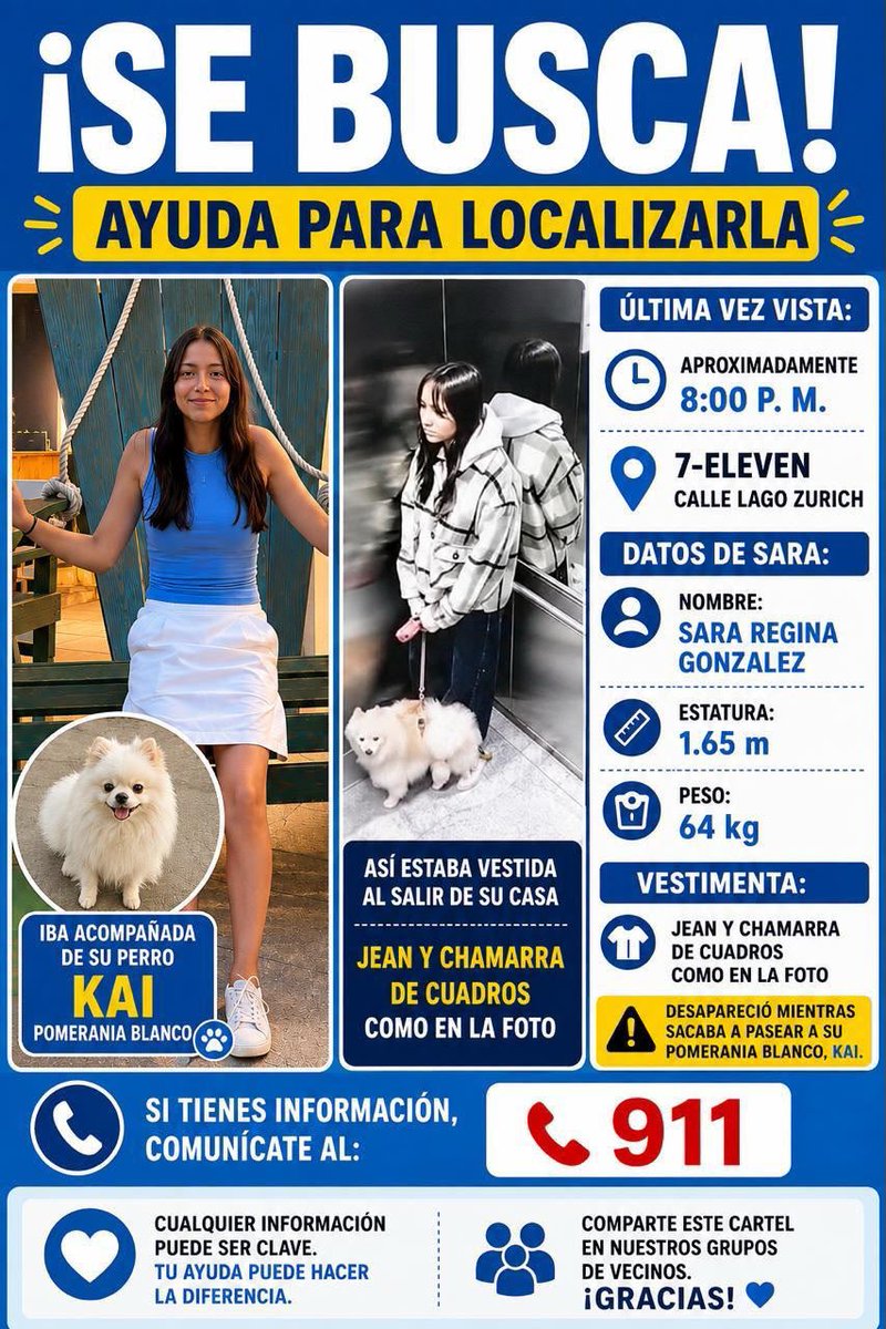 Ampl_Granada's tweet photo. Se busca  a la menor Sara Regina González. 

Desapareció mientras sacaba a su perro del condominio Ventana Polanco em Lago Zurich  esquina Río San Joaquín. 

Cualquier información, avisen a @SSC_CDMX @BlindarMH https://t.co/9i95H2xRh6