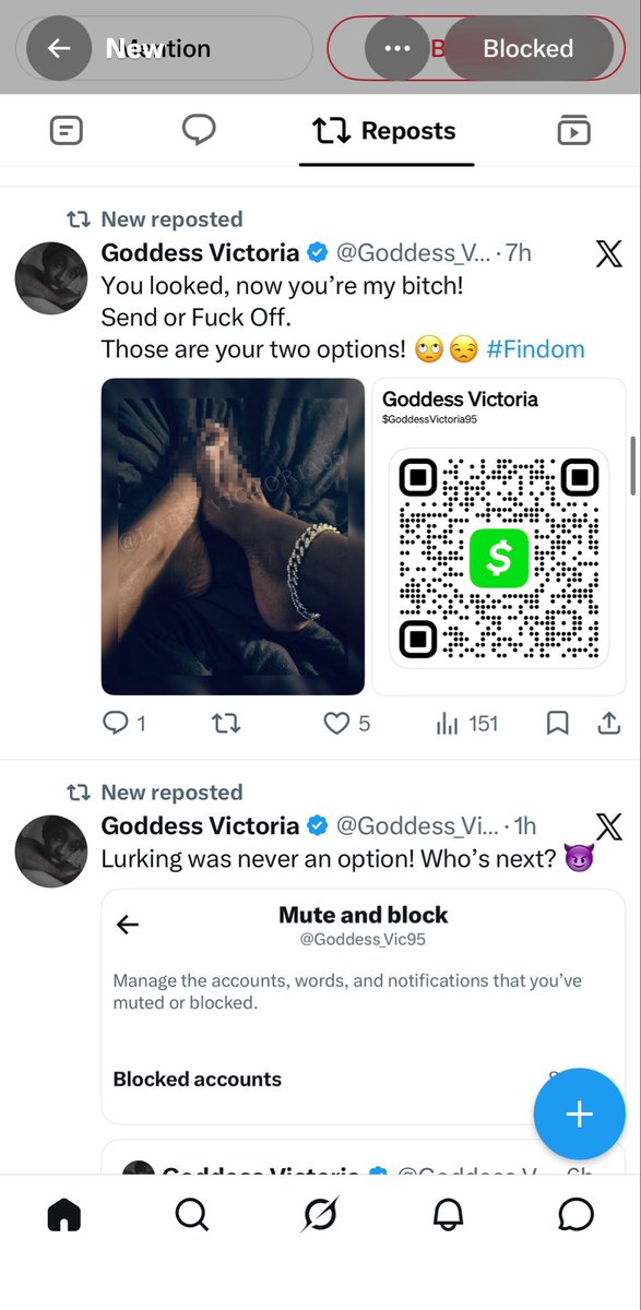 Goddess_Vic95's tweet photo. “I’m desperate,” but you’re reposting my content like a thirsty little simp. 🙄

Men are pathetic. 😒😂 #Findom #Paypig #Findomme https://t.co/PBNhyPtQCz