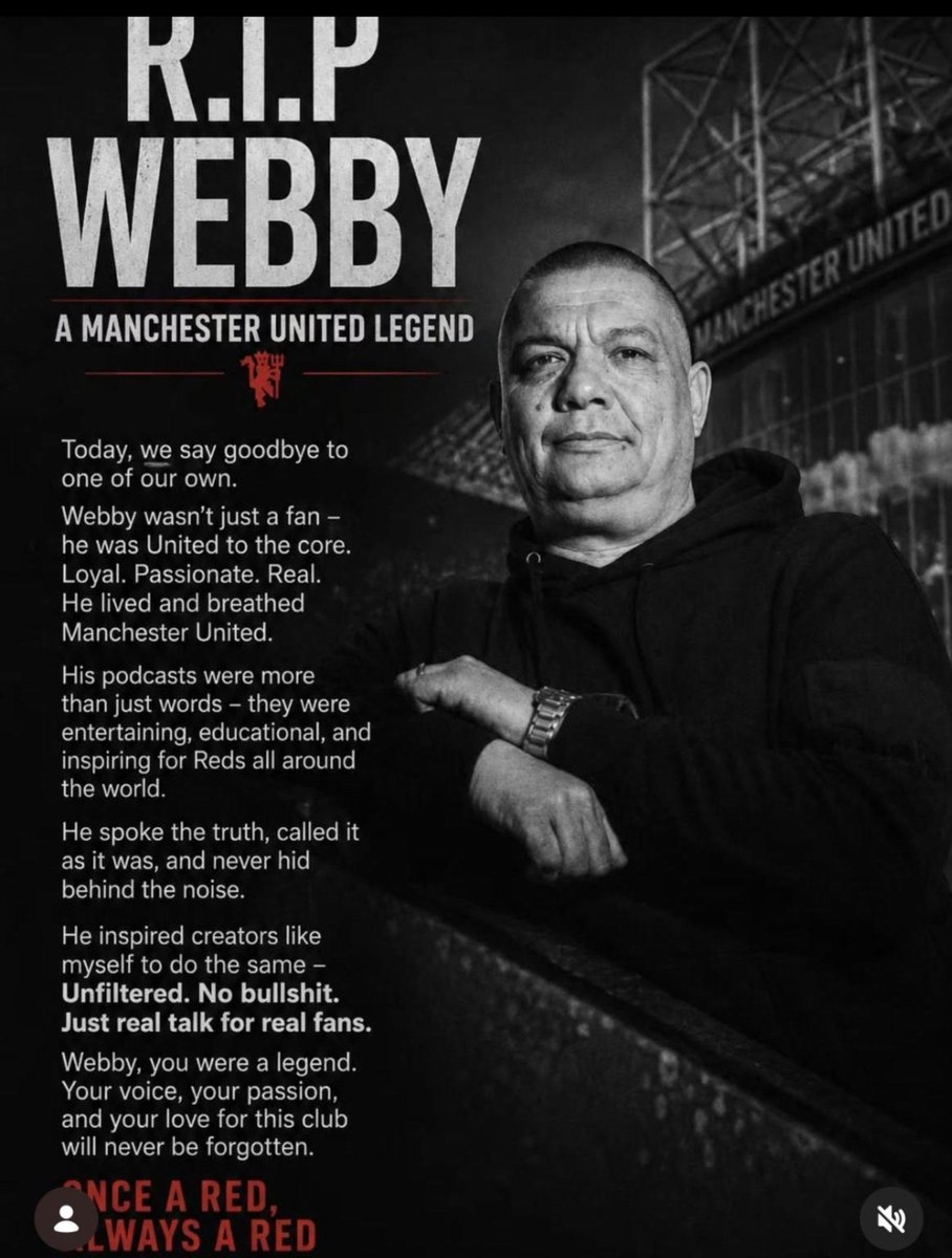 LouieJLambert1's tweet photo. I never knew or met Webby but someone posted the below on here and I thought it was a lovely tribute. Rest easy Webby, we'll take it from here 🙏 https://t.co/yLkKFu6edG