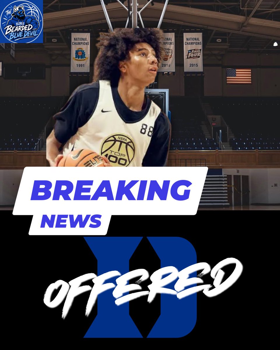 BeardedBlueDevl's tweet photo. 🚨Recruiting Update

Duke has offered 2027 5⭐️ SF Demarcus Henry. The 6-foot-7 left handed wing out of California is ranked the No. 3 player in the 2027 class. 🔵😈

Per Henry’s Instagram https://t.co/hifVH30MDt