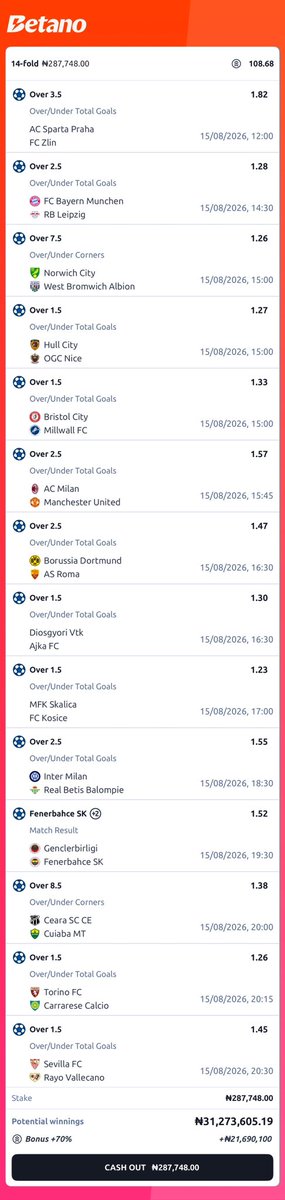 slay_jimmy's tweet photo. 🚨🥶 100 odds  on BETANO 

Code 👉🏾 AV466BFP https://t.co/QZh0nMC44x