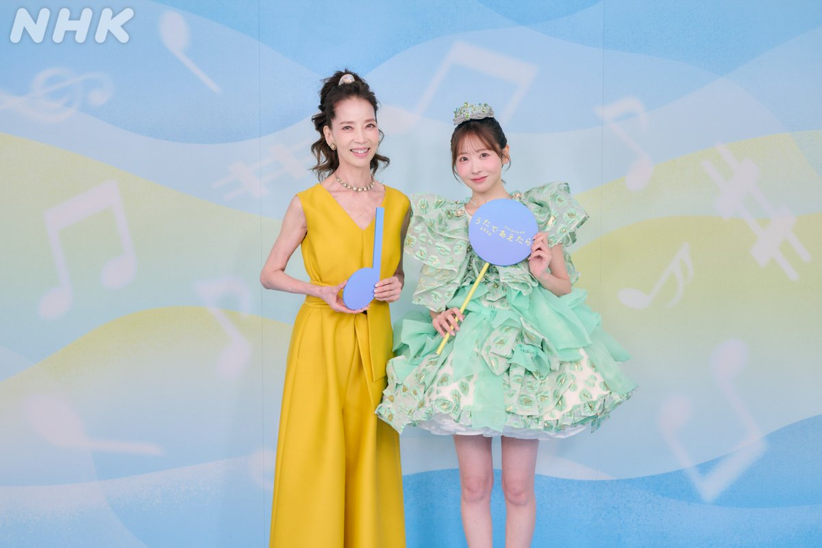 nhk_kouhaku's tweet photo. NHK夏の音楽祭 
#うたであえたら 2026🎵
🩵 NOW ON AIR 🩵

🎤#増田惠子×#櫻井優衣（FRUITS ZIPPER）
「UFO」

🔽ここからすぐに見られます
https://t.co/bOQlpE69Tj

元々ピンク・ベイビーズというグループで
ピンク・レディーの曲を歌い継いできた櫻井さん💚

憧れのケイさんとパフォーマンス🛸 https://t.co/MoH0Pw1Mhe