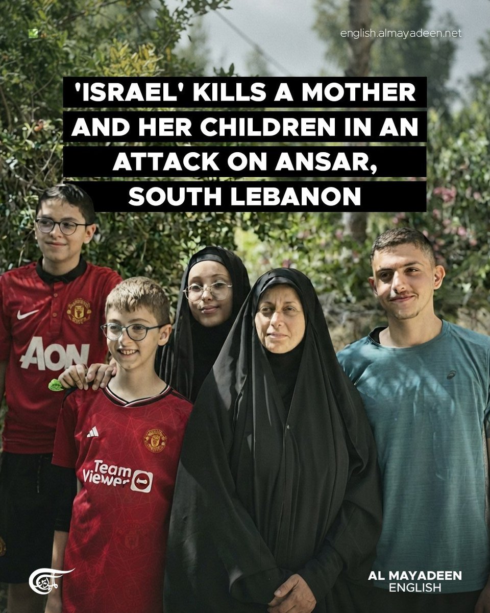 s_m_marandi's tweet photo. Last night, the genocidal Zionist regime slaughtered this family and four other Lebanese civilians in southern Lebanon. https://t.co/avbF0YZ9Qd