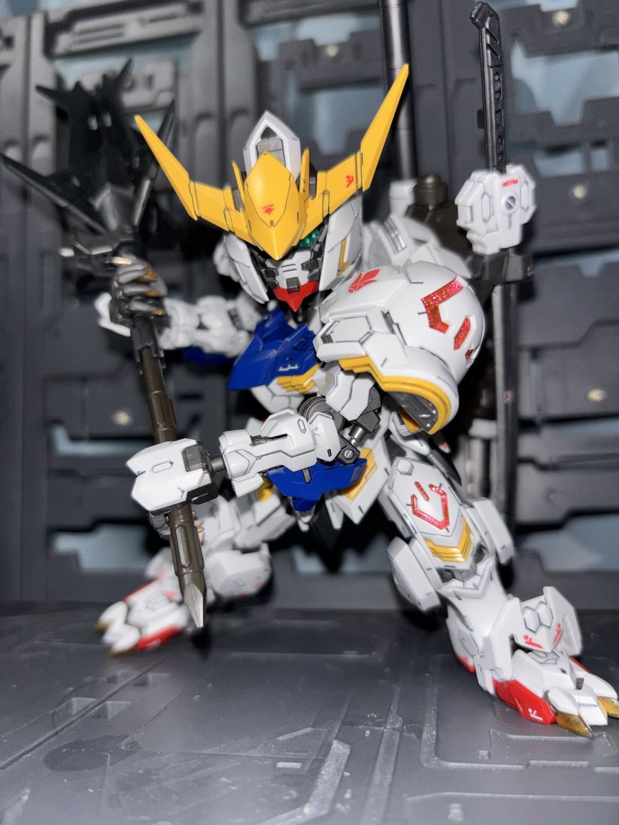 Hideyan021981's tweet photo. #ガンダム・バルバトス 完成❣️
#MGSD はカッコよすぎる⁉️
墨入れとしたら、ヤバ過ぎ‼️
#みりプラ #めこ丸隊 
#ガンプラ好きと繋がりたい https://t.co/hoqNDViC1f