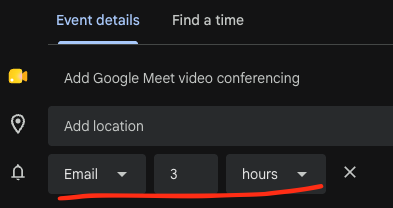 david_bodiu's tweet photo. Quick hack, you can create email notification for google calendar events.

Useful if you have a calendar that you don't check too often. https://t.co/ZZN12IwV9b