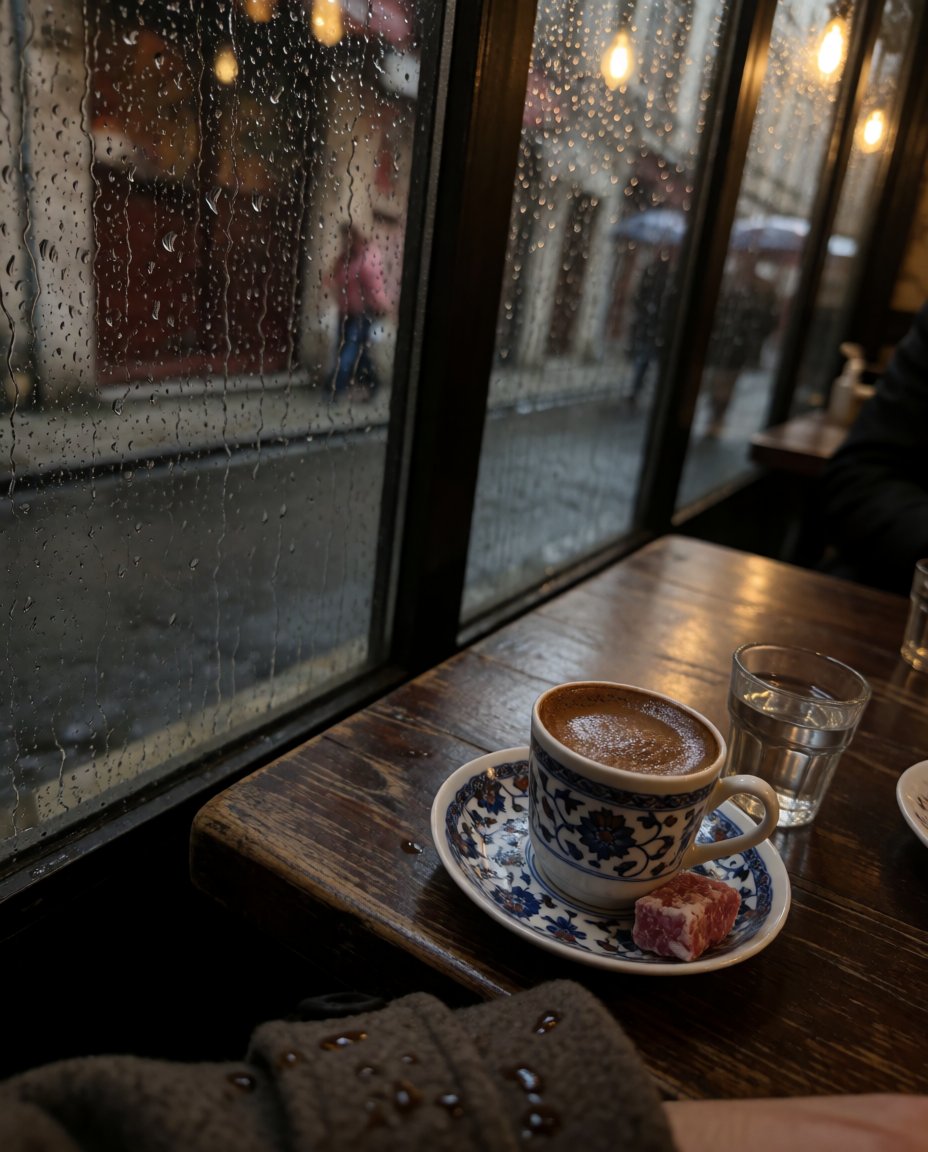 ElmaForste80651's tweet photo. Cumartesi sabahı, Kadıköy’de yağmurlu hava ve sıcak bir Türk kahvesi. Bazen en iyi plan hiçbir plan değil ☕️🌧️ #Kadıköy #kahve #İstanbul https://t.co/fRfFi9rl7C