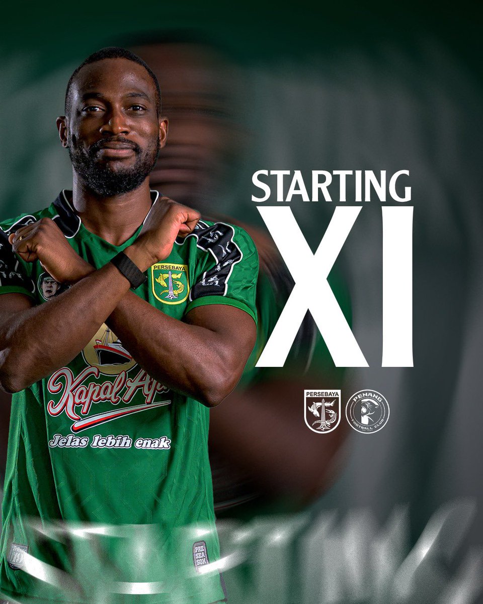 persebayaupdate's tweet photo. Our XI is ready for tonight's international friendly against Penang FC 🌍🔥

#persebaya #persebayauntuksemua https://t.co/N1wwhC2KmE