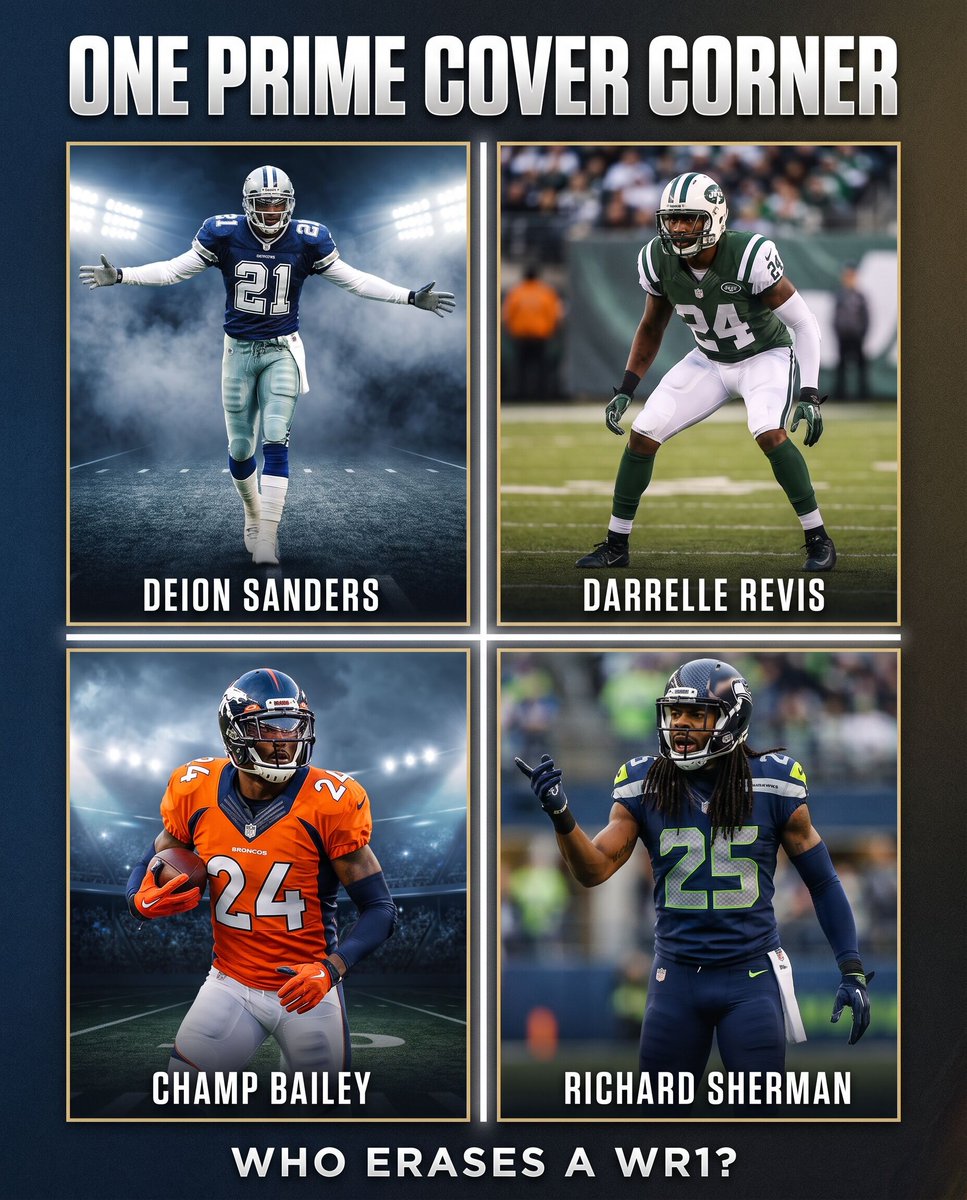 KalshiFB's tweet photo. Deion Sanders once went an entire season without allowing a single touchdown in coverage.

Darrelle Revis was so dominant broadcasters started calling his side of the field Revis Island.

Only one deserves to be called the best shutdown corner ever. https://t.co/XI8A3ebldY