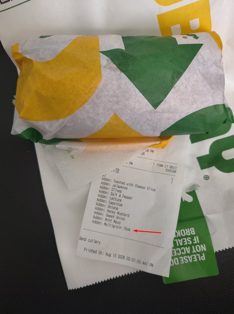NalinisKitchen's tweet photo. Dear @Zomato,

You don't care about customers, and just focused on profit.

I ordered multigrain toasted bread from Subway but got a different one.

First of all, my order got delayed a lot, and then they prepared everything in a hurry and changed my bread. Ruined my mood.

When I contacted your support, it was just useless after AI took over. Just useless. "Write an email" and all.

If I had to write an email, then what the hell does the support chat even exist for?