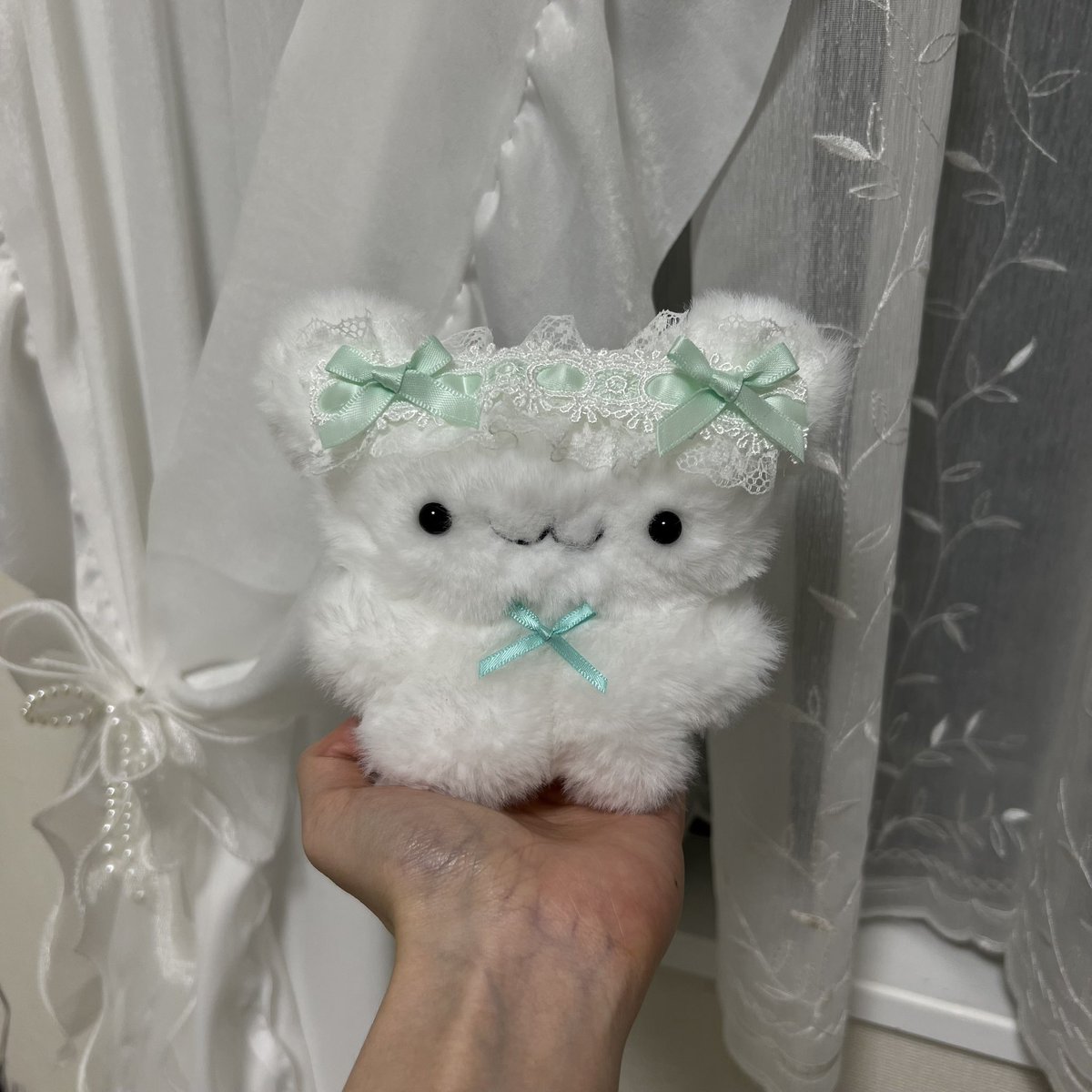 neigemore's tweet photo. ミントグリーンメイドなこぐまちゃん🧼⟡˖·

#handmade #ハンドメイド #ぬいぐるみ
#ぬい活 #ぬい撮り https://t.co/jQa79ov6Xh