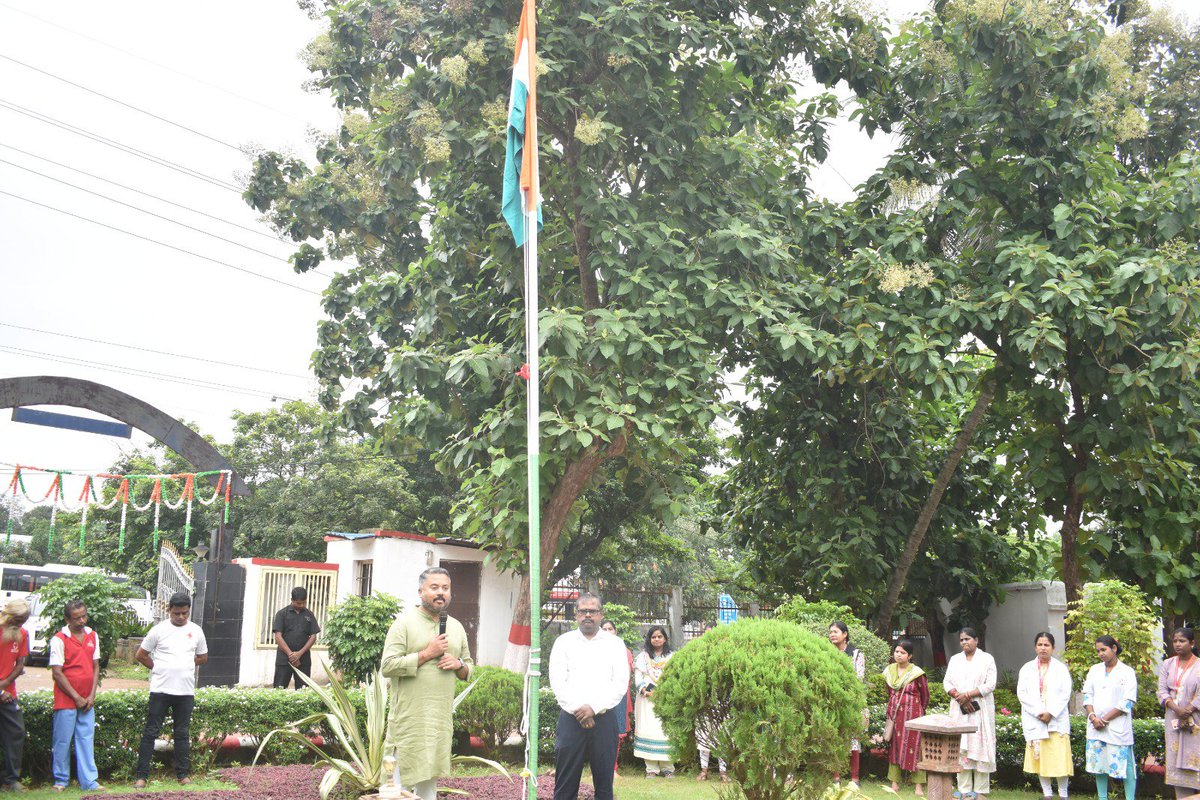OdishaRedcross's tweet photo. The 80th Independence Day was celebrated with great patriotic spirit and enthusiasm in the premises of the Indian Red Cross Society, Odisha State Branch (IRCS-OSB) on 15th August 2026. https://t.co/dbqNxZL9LV