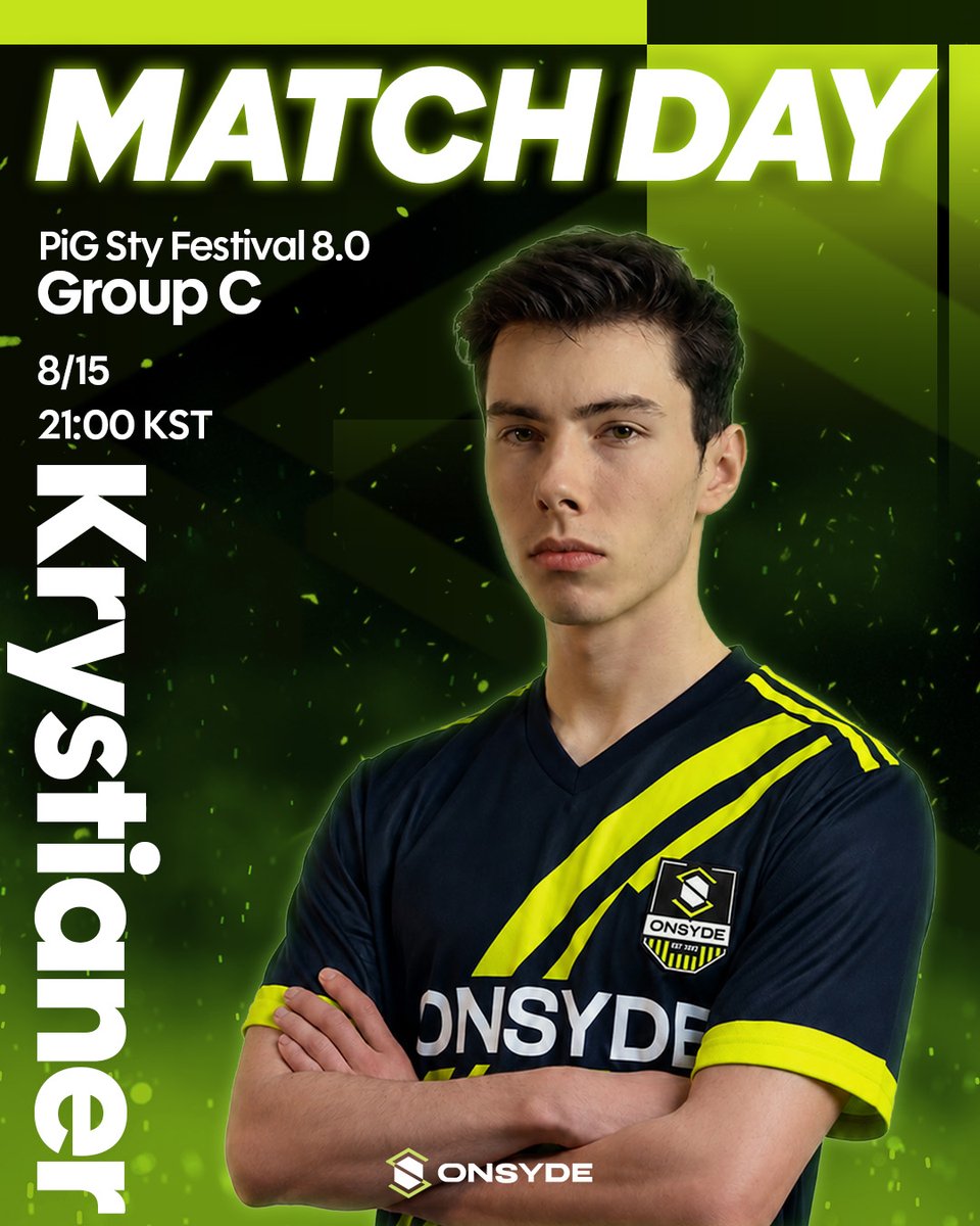 official_onsyde's tweet photo. Krystianer competes in Group C of PiG Sty Festival 8.0 today! ⚔️

With SHIN and Zoun already through to the Playoffs, please show your support and cheer Krystianer on as he looks to join his ONSYDE teammates in the Playoffs! 👏

#ONSYDE #Krystianer #SC2 #PiGStyFestival https://t.co/m9UE0oulAU