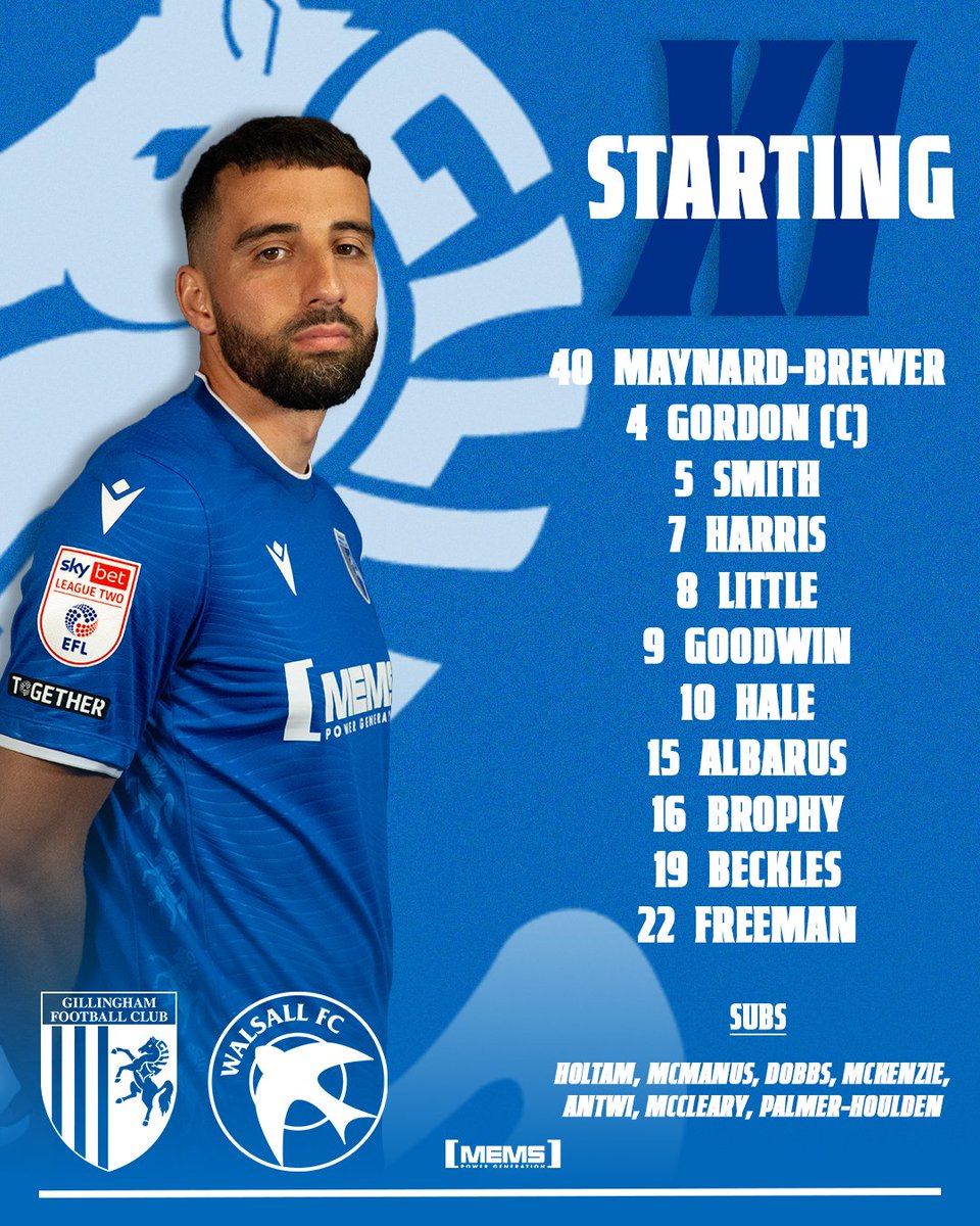 TheGillsFC's tweet photo. Your Gills 𝐗𝐈 to face @WFCOfficial 👊

Our @SkyBetLeagueTwo season starts here...

UP THE GILLS 💙

#ActuallyGills | #Gills https://t.co/TsydzuKdgO