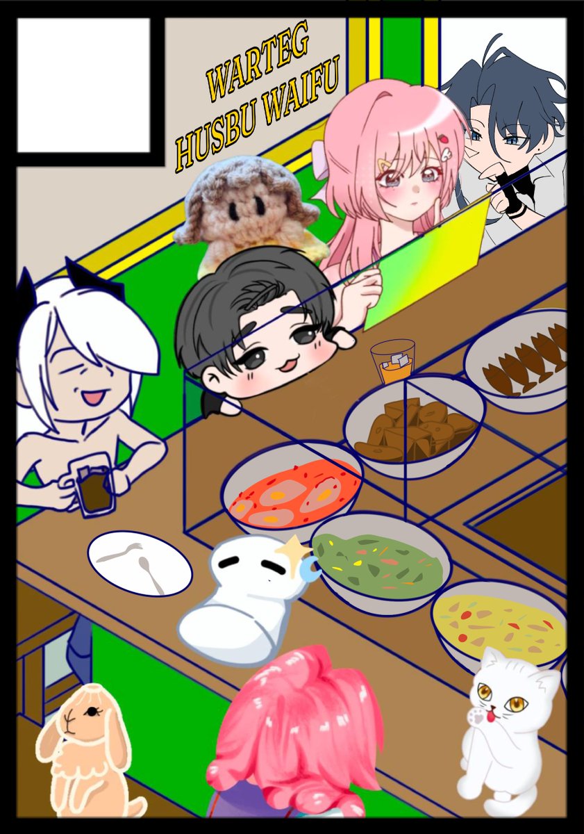 Sanguin_olency's tweet photo. Warteg ini hanya buka 2 hari dalam 6 bulan dari jam 9 pagi - 6 Sore at #CF23 #Comifuro23, see u theree~ https://t.co/Ba4BXsS8OX